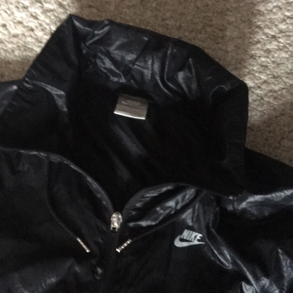 Nike NSW Casual windbreaker windrunner black packable jacket long black FC cinch - Picture 12 of 16